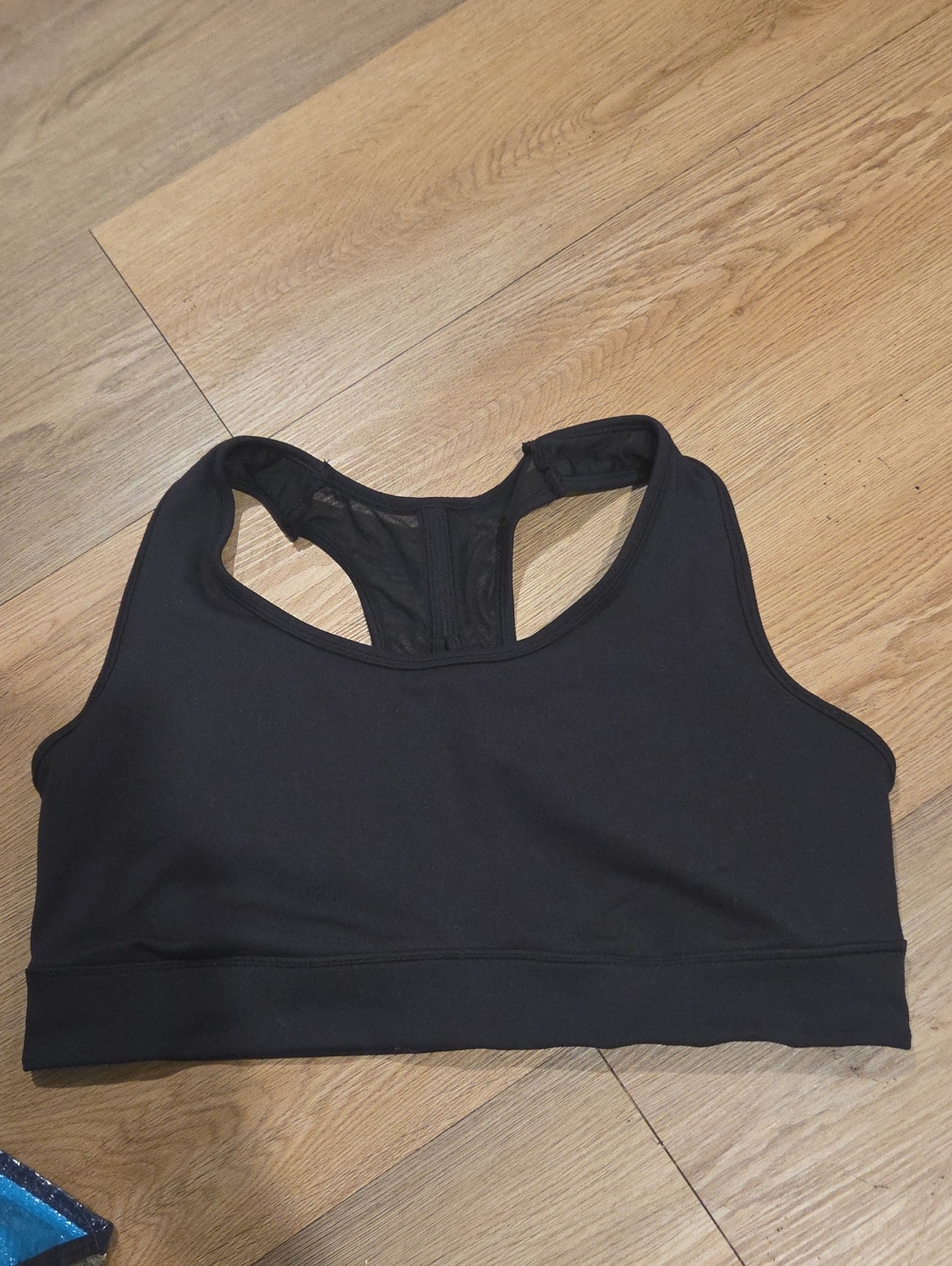 High-Comfort Black Racerback Sports Bra